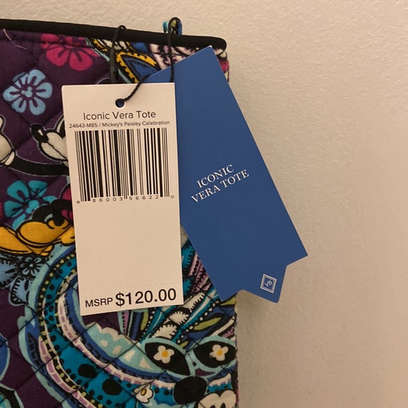 Vera Bradley Disney Mickeys Celebration XL Tote Bag -Rare Find~Sold Out~New Tag - Picture 4 of 6